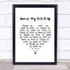 The Prodigy Smack My Bitch Up White Heart Song Lyric Print