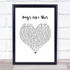 Van Morrison Days Like This White Heart Song Lyric Print