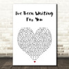 ABBA I've Been Waiting For You White Heart Song Lyric Print