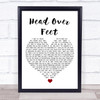 Alanis Morissette Head Over Feet White Heart Song Lyric Print