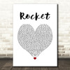 Beyoncé Rocket White Heart Song Lyric Print