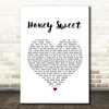Blossoms Honey Sweet White Heart Song Lyric Print
