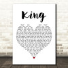 Blue October King White Heart Song Lyric Print