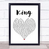 Blue October King White Heart Song Lyric Print