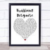 Bruce Springsteen Brilliant Disguise White Heart Song Lyric Print