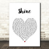 Collective Soul Shine White Heart Song Lyric Print
