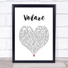 Dean Martin Volare White Heart Song Lyric Print