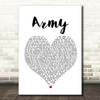 Ellie Goulding Army White Heart Song Lyric Print