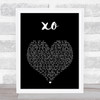 John Mayer XO Black Heart Song Lyric Print