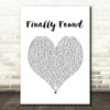 Honeyz Finally Found White Heart Song Lyric Print