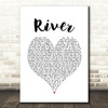Josh Groban River White Heart Song Lyric Print