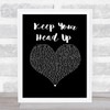 Andy Grammer Keep Your Head Up Black Heart Song Lyric Print
