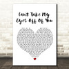 Lauryn Hill Can't Take My Eyes Off Of You White Heart Song Lyric Print