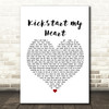 Mötley Crüe Kickstart my Heart White Heart Song Lyric Print