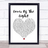Mumford & Sons Lover Of The Light White Heart Song Lyric Print