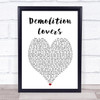 My Chemical Romance Demolition Lovers White Heart Song Lyric Print