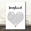 Oasis Songbird White Heart Song Lyric Print