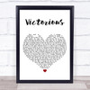 Psyko Punkz Victorious White Heart Song Lyric Print
