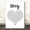 Rihanna ft. Mikky Ekko Stay White Heart Song Lyric Print