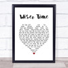 The Black Crowes Wiser Time White Heart Song Lyric Print