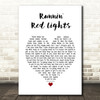 The Cadillac Three Runnin' Red Lights White Heart Song Lyric Print