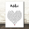 Thirty Seconds to Mars Alibi White Heart Song Lyric Print