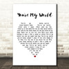 Tom Jones You're My World White Heart Song Lyric Print