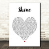 Years & Years Shine White Heart Song Lyric Print