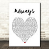 Bon Jovi Always Heart Song Lyric Quote Print