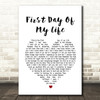 Bright Eyes First Day Of My Life Heart Song Lyric Quote Print