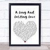 Crystal Gayle A Long And Lasting Love Heart Song Lyric Quote Print