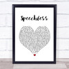 Dan + Shay Speechless Heart Song Lyric Quote Print