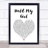 George Ezra Hold My Girl Heart Song Lyric Quote Print