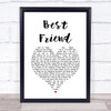 Jason Mraz Best Friend Heart Song Lyric Quote Print