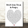 Don't Look Back In Anger Oasis Heart Quote Song Lyric Print