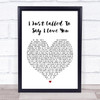Stevie Wonder I Just Called To Say I Love You Heart Song Lyric Quote Print