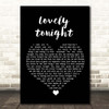 Joshua Radin Lovely tonight Black Heart Song Lyric Print