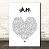 Dan Caplen 4AM White Heart Song Lyric Print