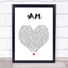 Dan Caplen 4AM White Heart Song Lyric Print
