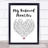 Eels My Beloved Monster White Heart Song Lyric Print