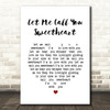 Timi Yuro Let Me Call You Sweetheart Heart Song Lyric Quote Print