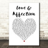 Joan Armatrading Love & Affection White Heart Song Lyric Print
