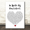 John Prine ft Iris DeMent In Spite Of Ourselves White Heart Song Lyric Print