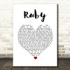 Kaiser Chiefs Ruby White Heart Song Lyric Print