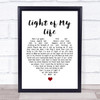 Louise Redknapp Light of My Life White Heart Song Lyric Print