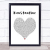 Something Corporate Konstantine White Heart Song Lyric Print