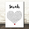 Thin Lizzy Sarah White Heart Song Lyric Print