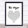 twenty one pilots The Hype White Heart Song Lyric Print