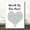 Westlife World Of Our Own White Heart Song Lyric Print