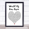 Westlife World Of Our Own White Heart Song Lyric Print